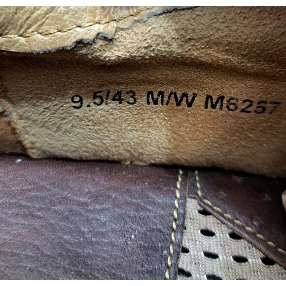Born Moc Style Loafers Women's Brown Leather Lace Up Comfort Shoes Size 9.5M - Picture 8 of 9